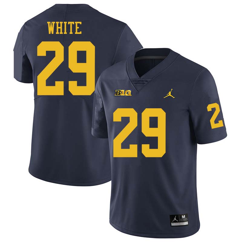 Jordan Brand Men #29 Brendan White Michigan Wolverines College Football Jerseys Sale-Navy